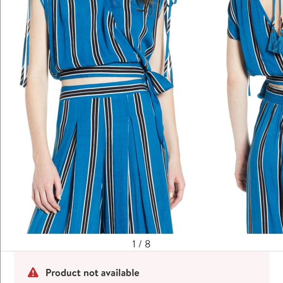 NWT Band of Gypsies striped crop top - Picture 6 of 8